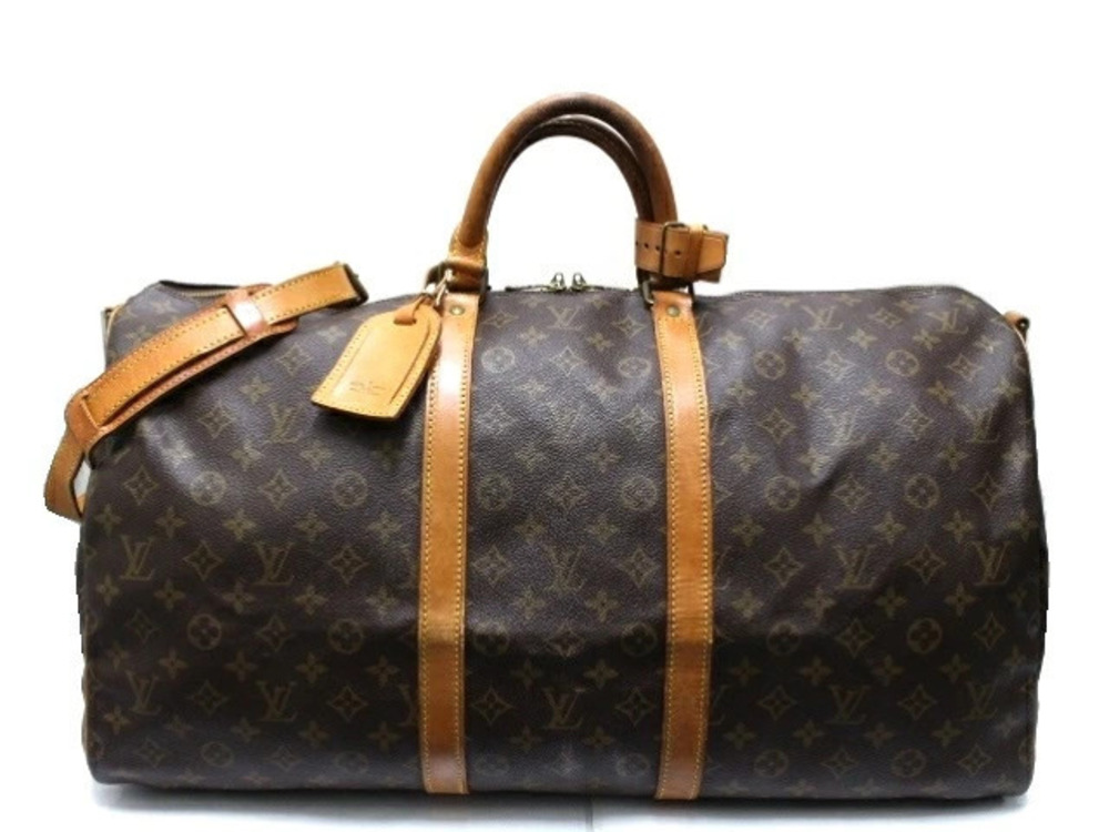 LOUIS VUITTON Keepall Bandouliere Boston Bag Travel Monogram